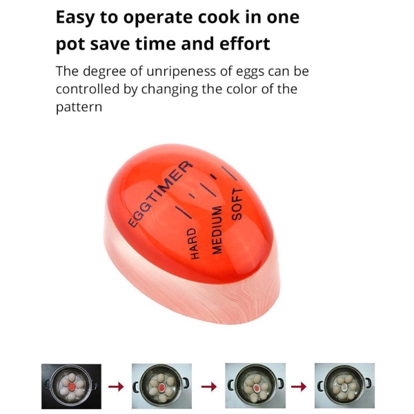 Äggtimer - perfekt resultat varje gång - Äggklocka - Röd