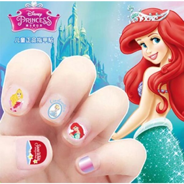 Nagelstickers - Disney prinsessor pyssel makeup - Ariel multifärg