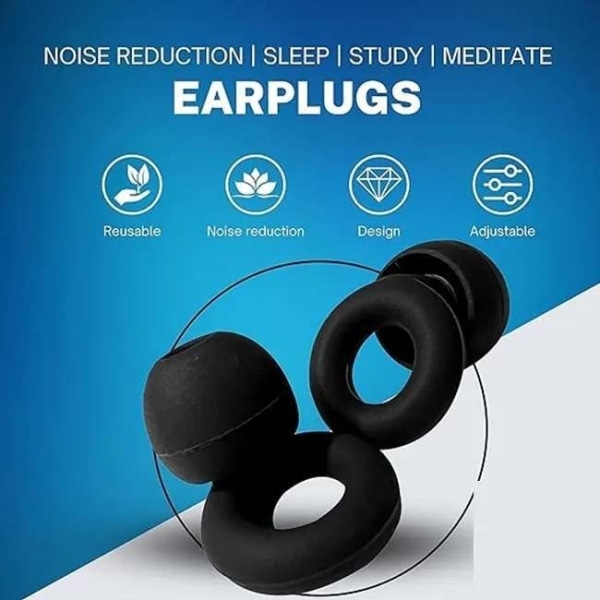 Støydempende og lydisolerende ørepropper for søvn