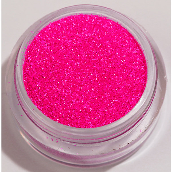 1st Finkornigt glitter Neon Rosa (matt)
