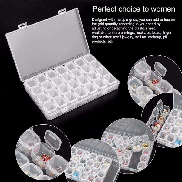 28-Slots diamond painting clear storage box - Förvaringsbox