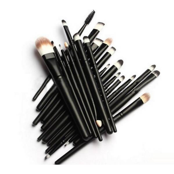 20 makeup børster - Sort Black