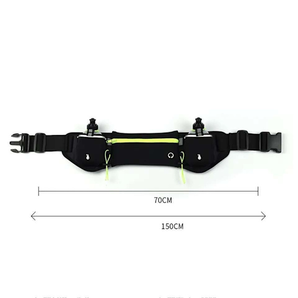 Löparbälte med Flaskor – Optimal Vattenförsörjning för Aktiva Svart