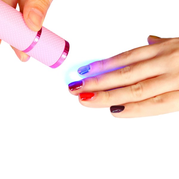 UV lommelygte, ideel til at tørre og hærde din neglelak Pink
