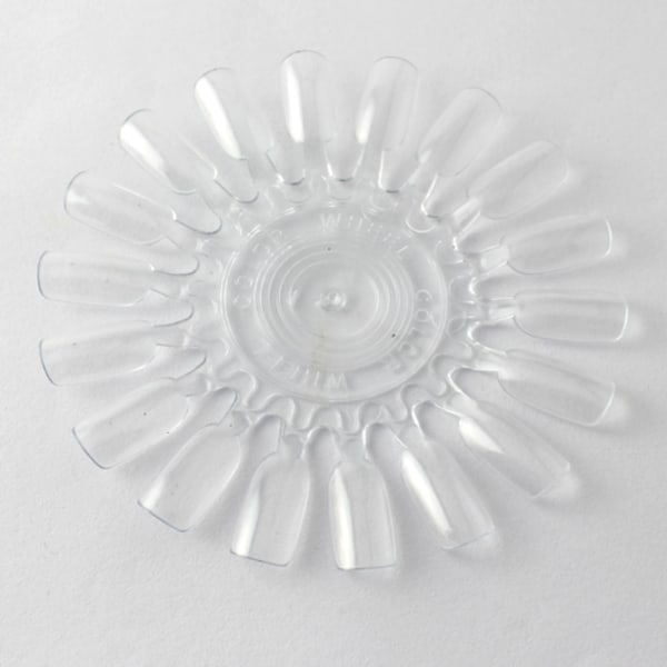 10 runde prøvekort / display med spidser i plexiglas Transparent