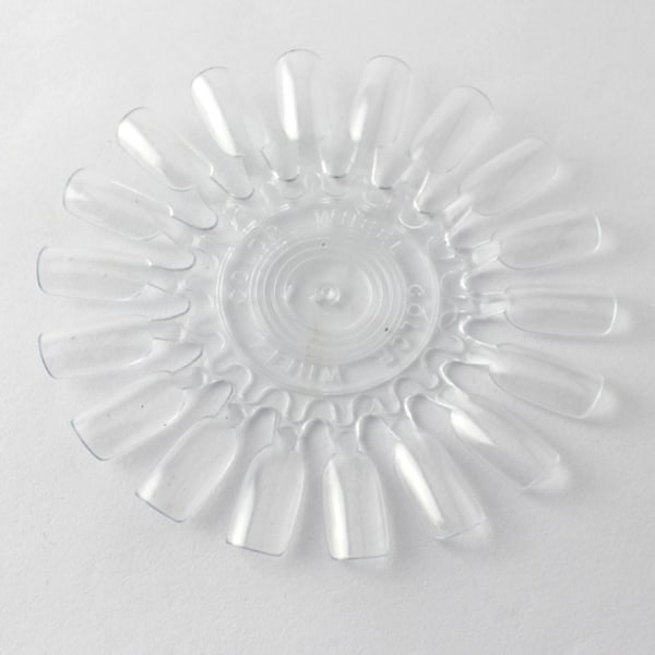 3 runde prøvekort / display med spidser i plexiglas Transparent