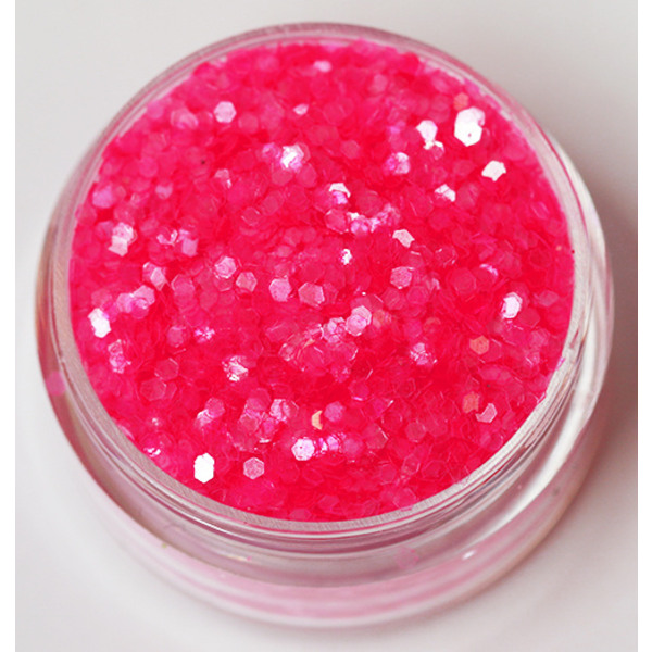 Negleglitter - Hexagon - Jelly pink - 8ml - Glitter Pink