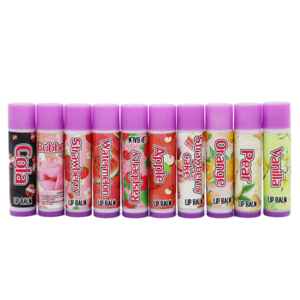 10 huulirasvaa, Lypsyl, huulirasva, pehmentävä, sekoitettu tuoksu Multicolor