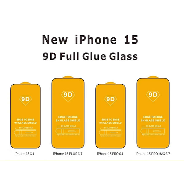 2 stk Hærdet glas iPhone 15 pro max - Skærmbeskytter Transparent Iphone 15 pro max