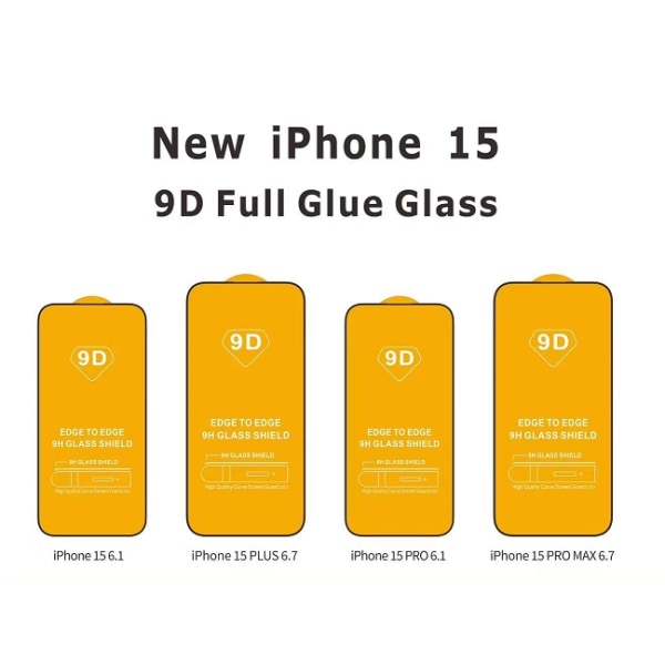 2st Härdat glas iPhone 15 pro max- Skärmskydd Transparent Iphone 15 pro max