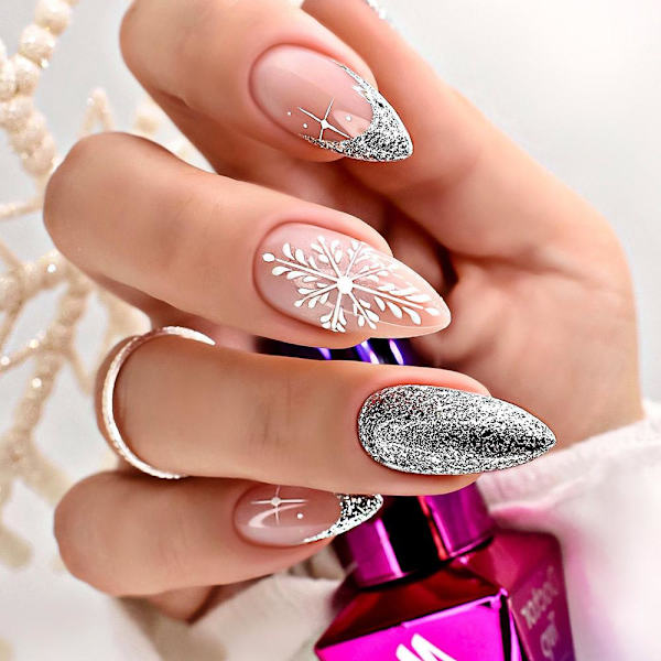 Mollylac - Gel polish - Luksus Glam - Nr546 - 5g UV gel/LED Silver