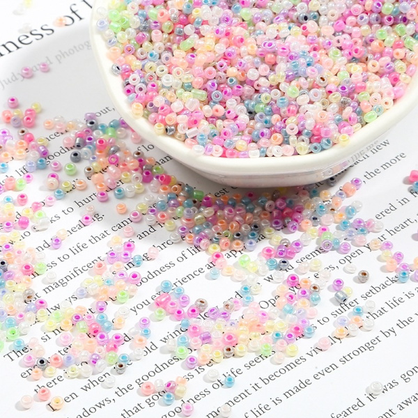 Frøperler - 2mm - 2000stk - Pastell MultiColor 2000st