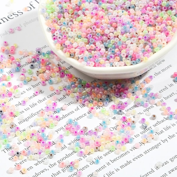 Seed beads - 2mm - 1000st - Pastell MultiColor 1000st