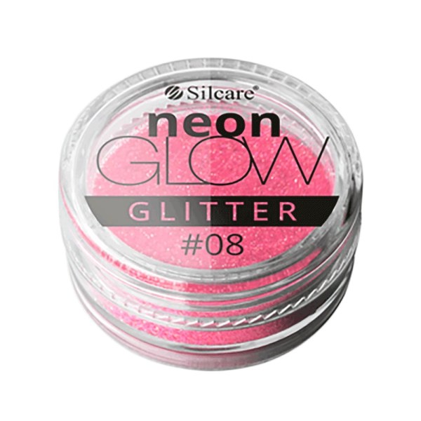 Kynsien glitter - Neon glow glitter - 08 3g Pink