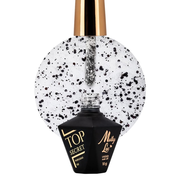 Mollylac - Top Secret - No Wipe - 10g - UV-geeli/LED - Pintamaali Multicolor