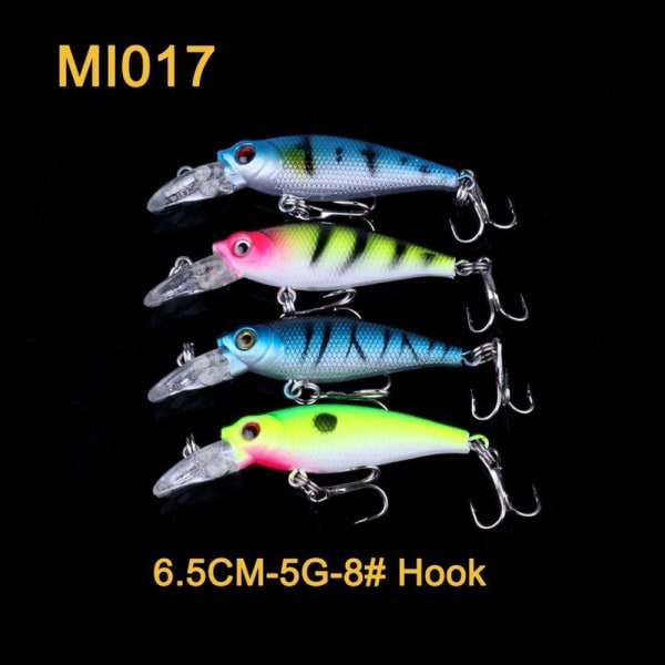 20-pack fiskedrag wobbler, Minnow mixed, Crankbait multifärg