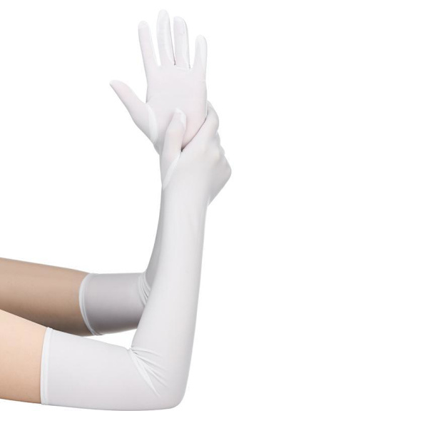 Halloween - Lange handsker - Maskerade - Cosplay White