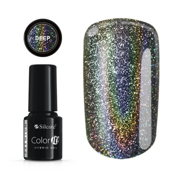 Gellakk - Color IT - Premium - Deep holo UV gel/LED Silver