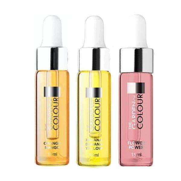 3-pak - Cuticle Oil - Mango, Blomst, Banan - 15ml Multicolor