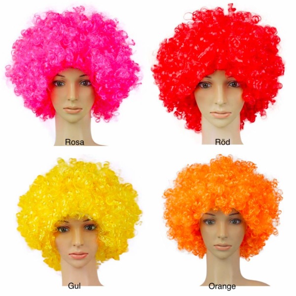 Clownperuk , afroperuk, pride  - 10 färger Rosa
