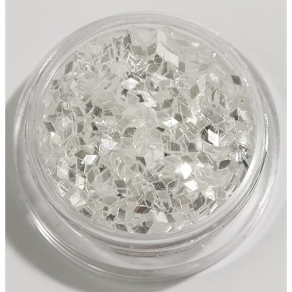 Kynsien glitter - Rombus/Timantit - Valkoinen jää - 8ml - Glitteri White