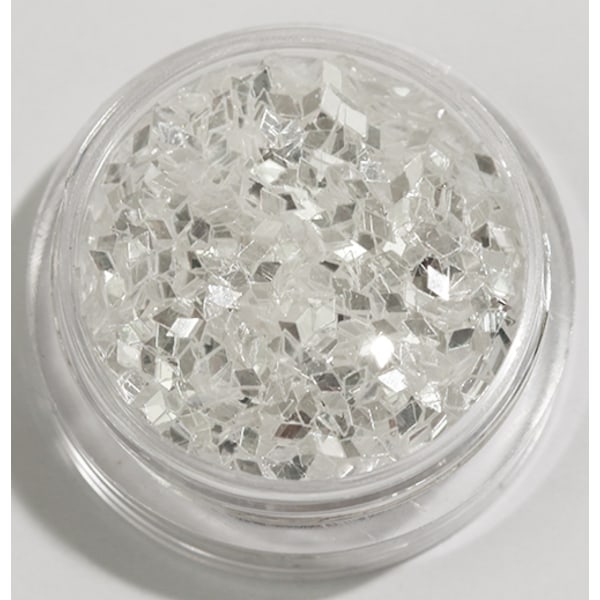 Nagelglitter - Rhombus/Diamonds - Vit ice - 8ml - Glitter Vit