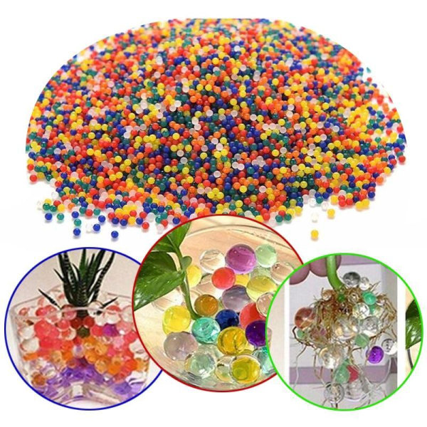 4-pakning - Fargede vannperler / Vannkrystaller - 24 gram Multicolor