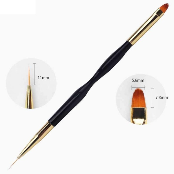 3st Akryl/UV Penslar naglar - Twist - Guld Svart