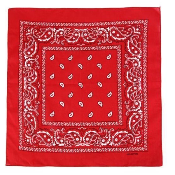 Bandana Paisleymönster scarfs Röd