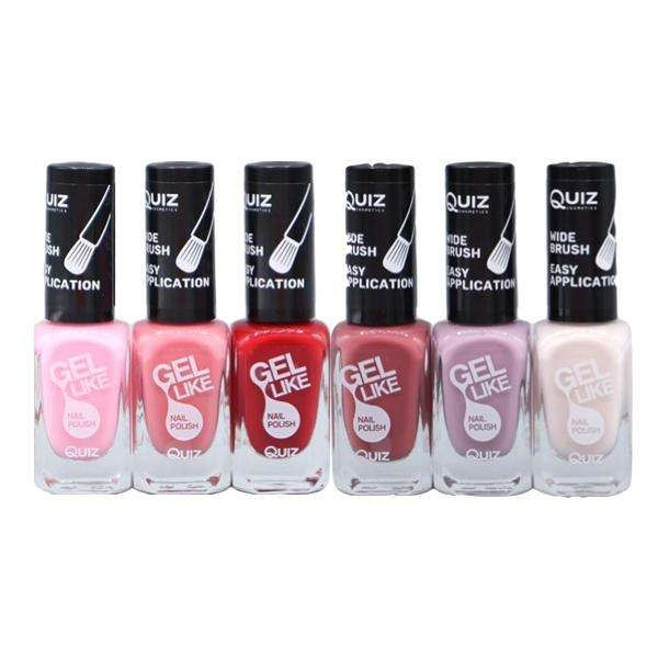 6st nagellack, nail polish - Set  - multifärg