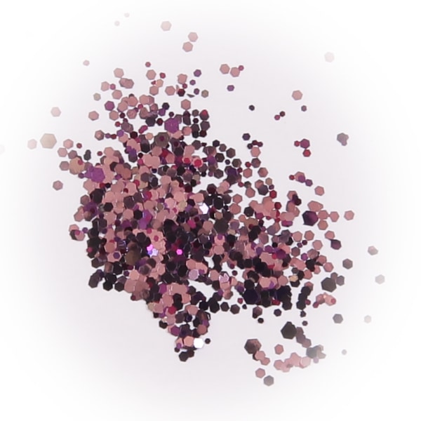 Negleglitter - Mix - Lilla blomst - 8ml - Glitter Purple