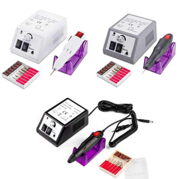 Elektrisk fil - Elektrisk neglefil med tilbehør Vit