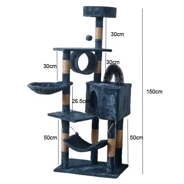 Kissapuu - 150cm - Kynsipuu / Kynsikalusteet Dark grey