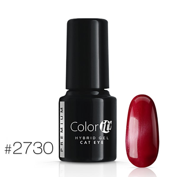 Gelelakk - Color IT - Premium - Cat Eye - *2730 UV gel/LED Red