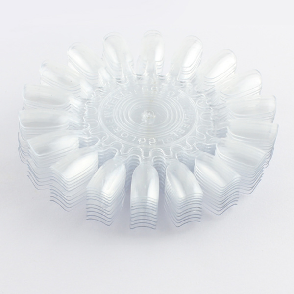3 runde prøvekort / display med spidser i plexiglas Transparent