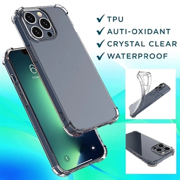 IPhone 14 Pro Max - Silikon Stødsikkert Cover ekstra stødabsorberende Transparent iPhone 14 Pro Max