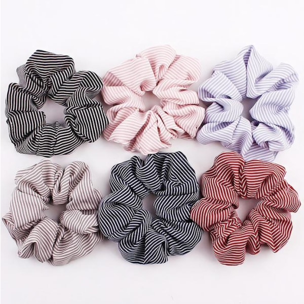 24 hiukset Scrunchies, hiussolmiot, hiusnauhat, hiusnauha Rockabilly Multicolor