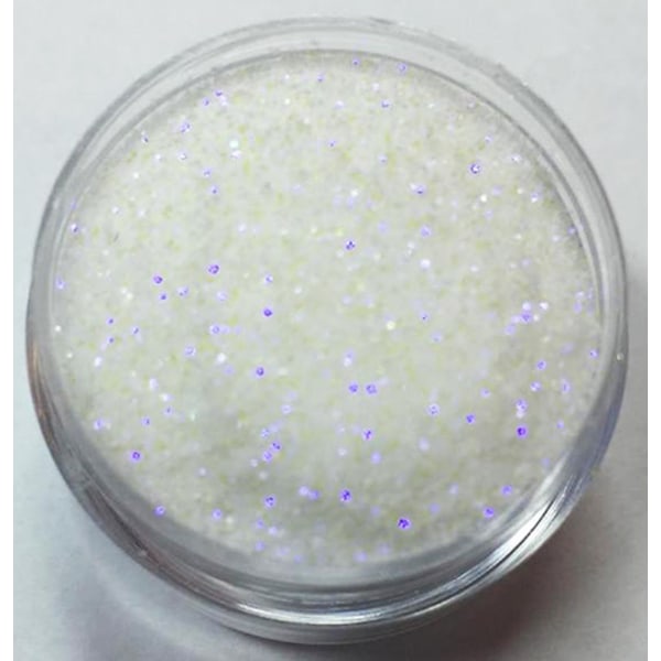 Negleglimmer - Finkornet - Hvid lilla - 8ml - Glitter White