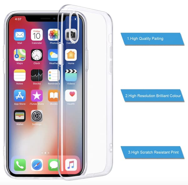 2-pack iPhone X/Xs silikonskal - Transparent Transparent