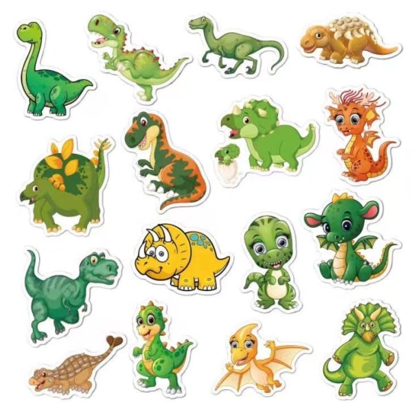 50 klistermærker klistermærker - Dyremotiv - Tegneserie - Dinosaur Multicolor