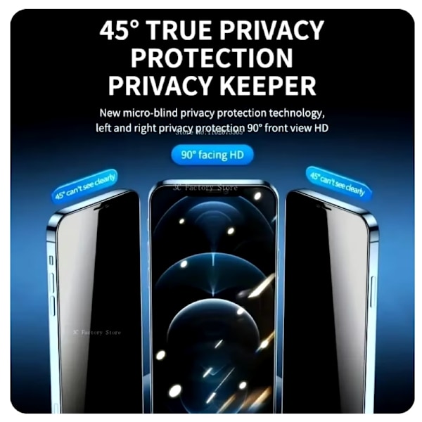 2 stk iPhone 16 Pro Privacy Screen Protector Privacy screen protector Transparent Iphone 16 Pro