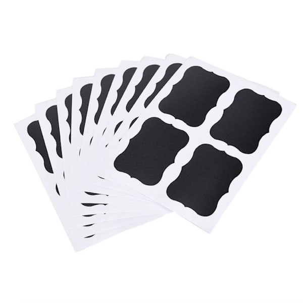 36-pakning tavleetiketter, tavleetiketter Black