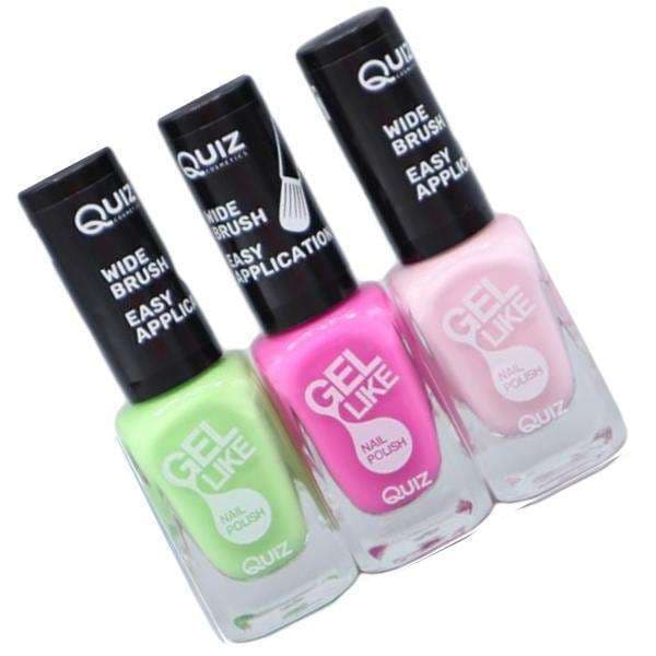3 neglelakker, neglelak - Grøn, Pink, Lys pink Multicolor