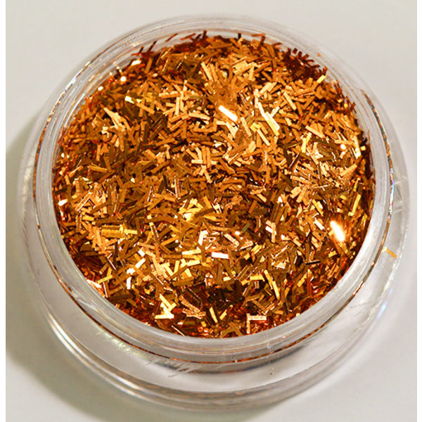 Negleglimmer - Striber - Gyldenbrun - 8ml - Glitter Gold