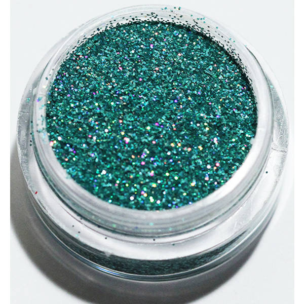 Negleglitter - Finkornet - Isblå - 8ml - Glitter Blue