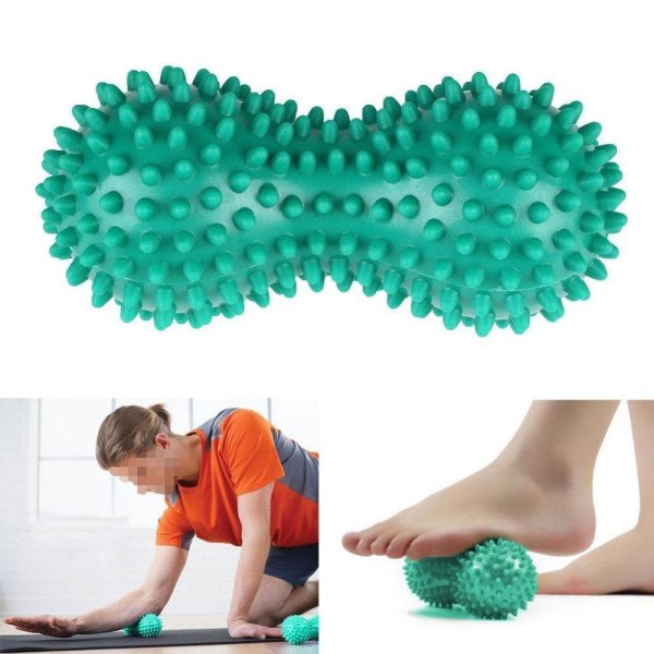 2st Spiky Ball peanut Muscle Massage Roller Yoga Stick Body Multicolor