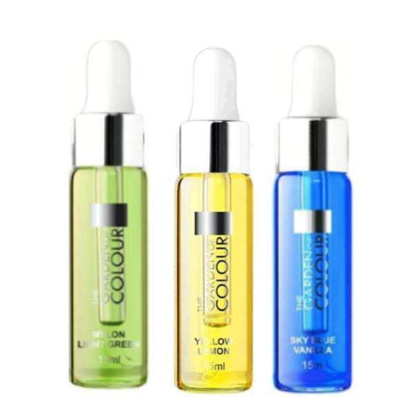 3-pack - Nagelbandsolja - Melon, Citron, Vanilj - 15ml multifärg