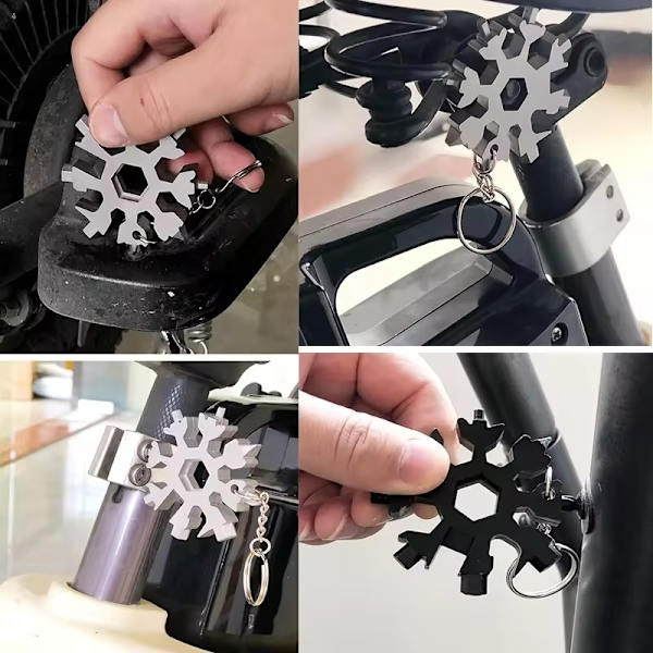 Multifunktionsværktøj i Snow Crystal Design - Alt-i-én-værktøj Black