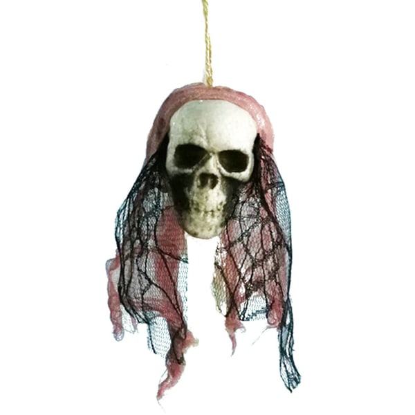Halloween - skelet kranie skræmmende hoved Grey