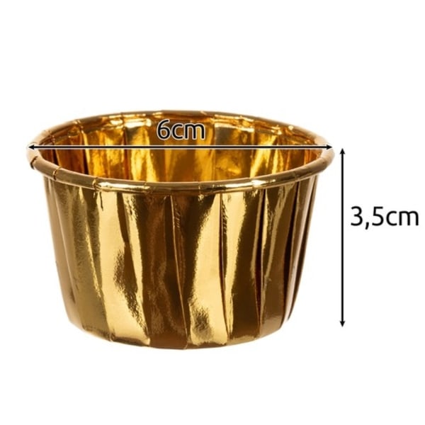 50st Muffinformar cupcake Guld